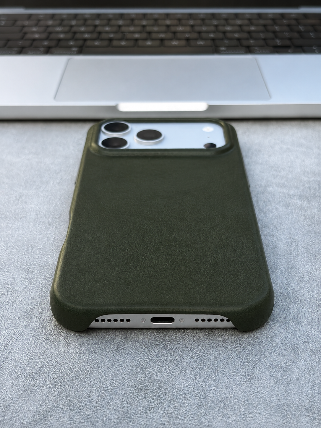 Forest Green Leather Case for iPhone 17 Pro Max