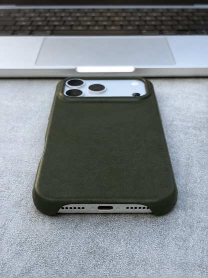 Forest Green Leather Case for iPhone 17 Pro Max