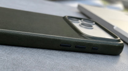 Forest Green Leather Case for iPhone 17 Pro Max