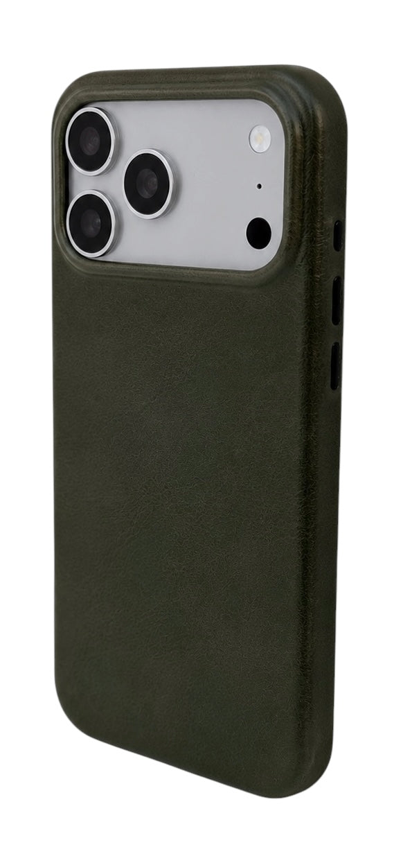 Forest Green Leather Case for iPhone 17 Pro Max