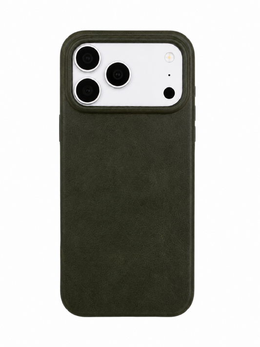 Forest Green Leather Case for iPhone 17 Pro Max