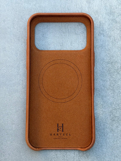Cognac Leather Case for iPhone 17 Pro Max