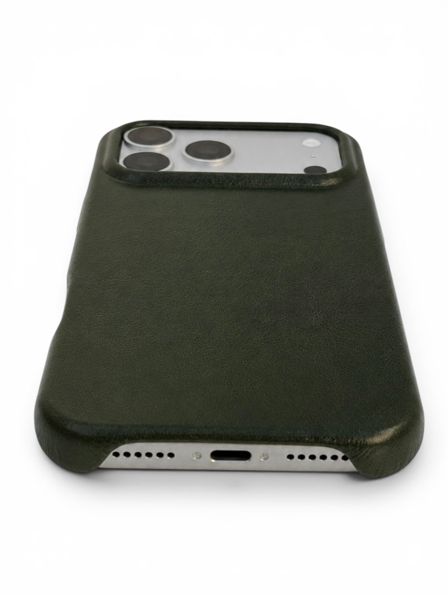 Forest Green Leather Case for iPhone 17 Pro Max