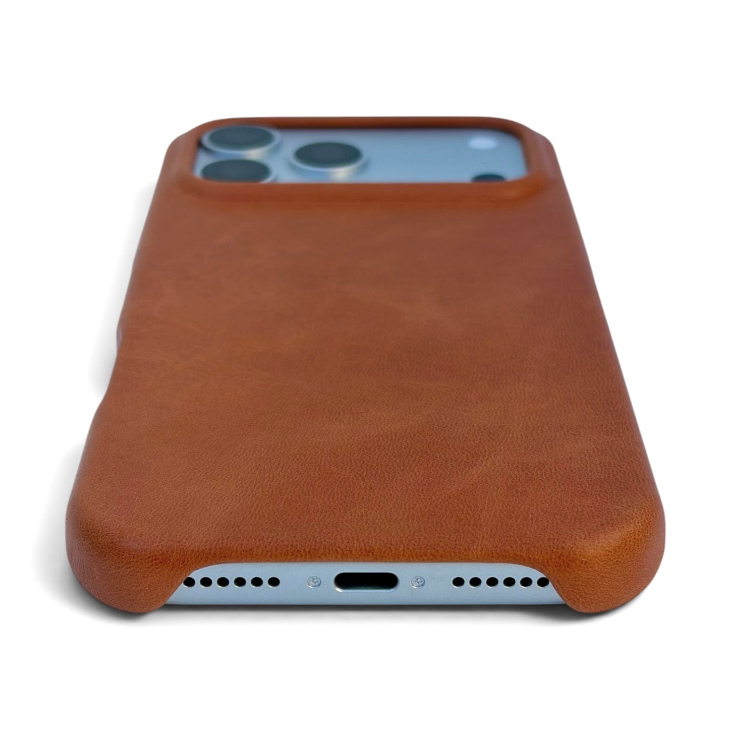 Cognac Leather Case for iPhone 17 Pro Max