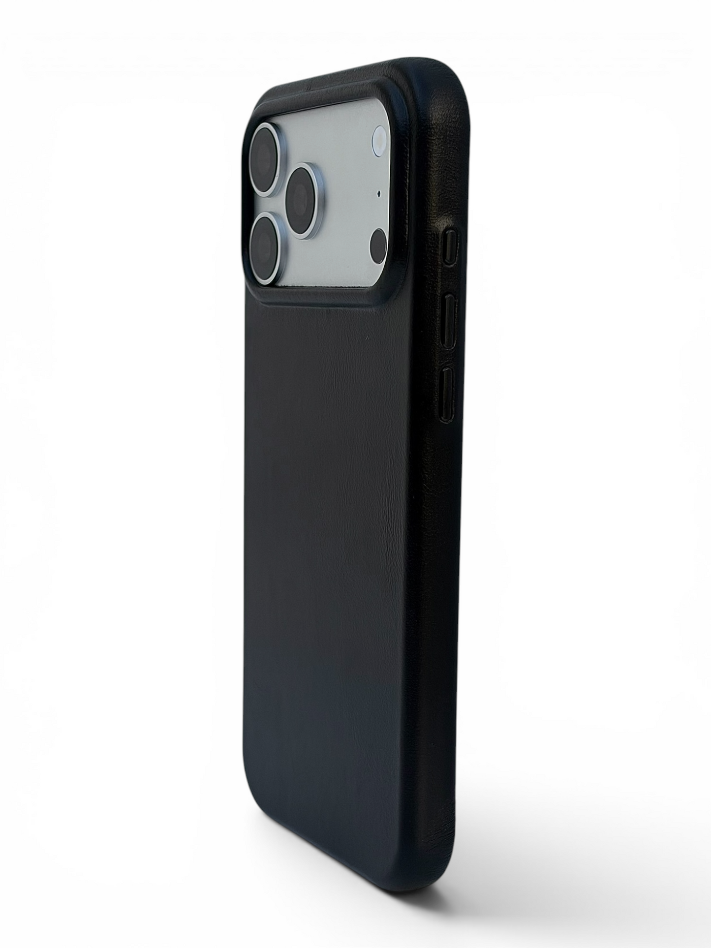 Onyx Black Leather Case for iPhone 17 Pro Max